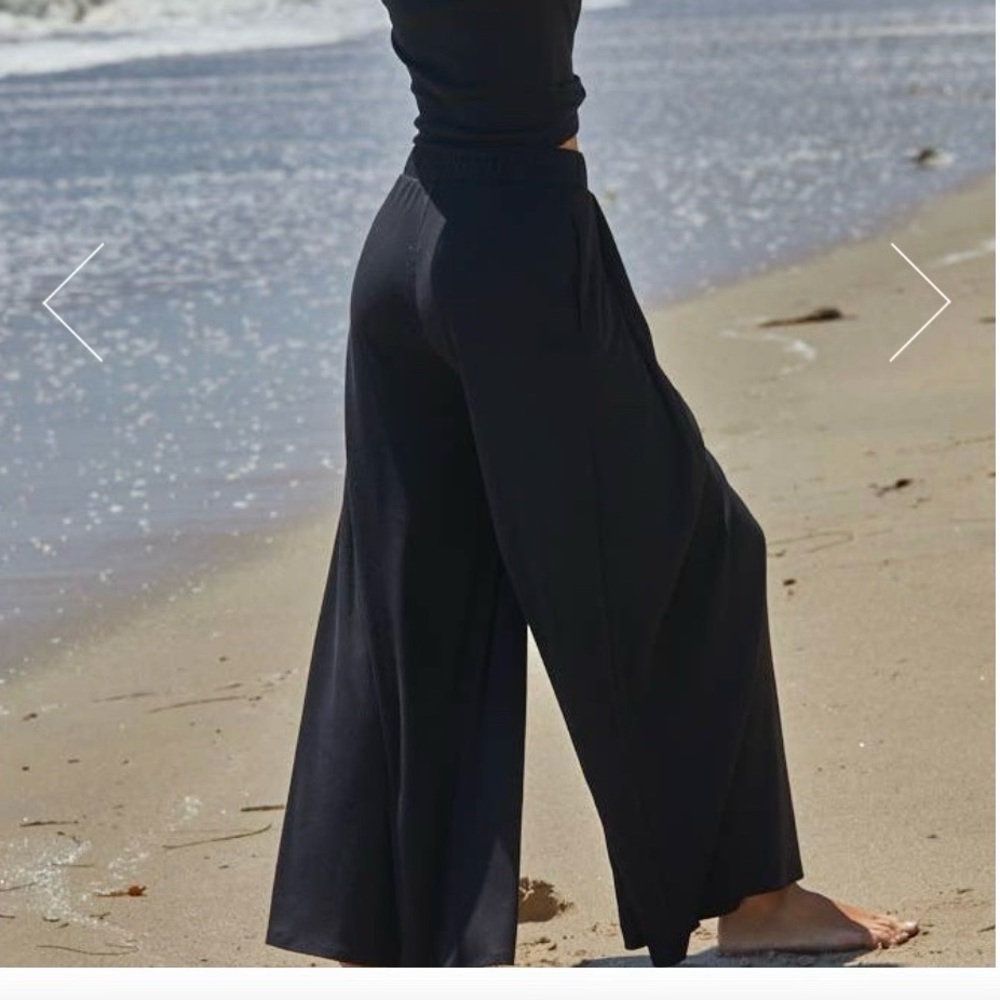 BY TOGETHER ribbed wide leg pull on trousers new - Picture 2 of 4